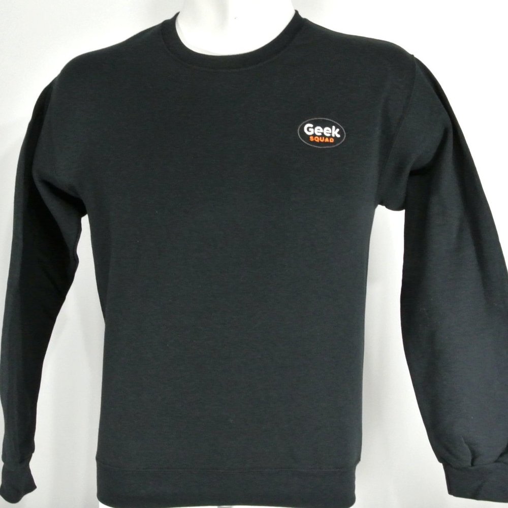 GEEK SQUAD Tech Repair Employee Uniform Black Sweatshirt NWT Size XL